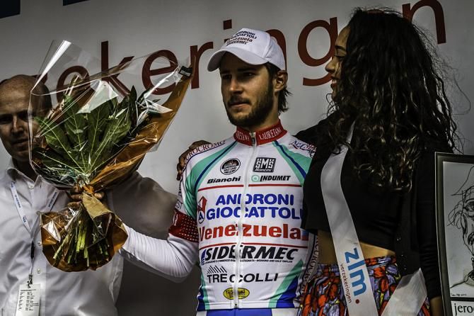 Androni Giocattoli rider on the podium