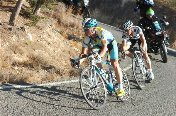 Alexandre Vinokourov (Astana) was a man on a mission today
