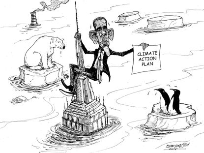 Obama cartoon U.S. Climate Change