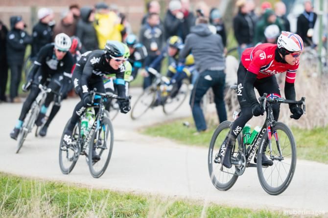 Edvald Boasson Hagen (Team Sky) out of the saddle