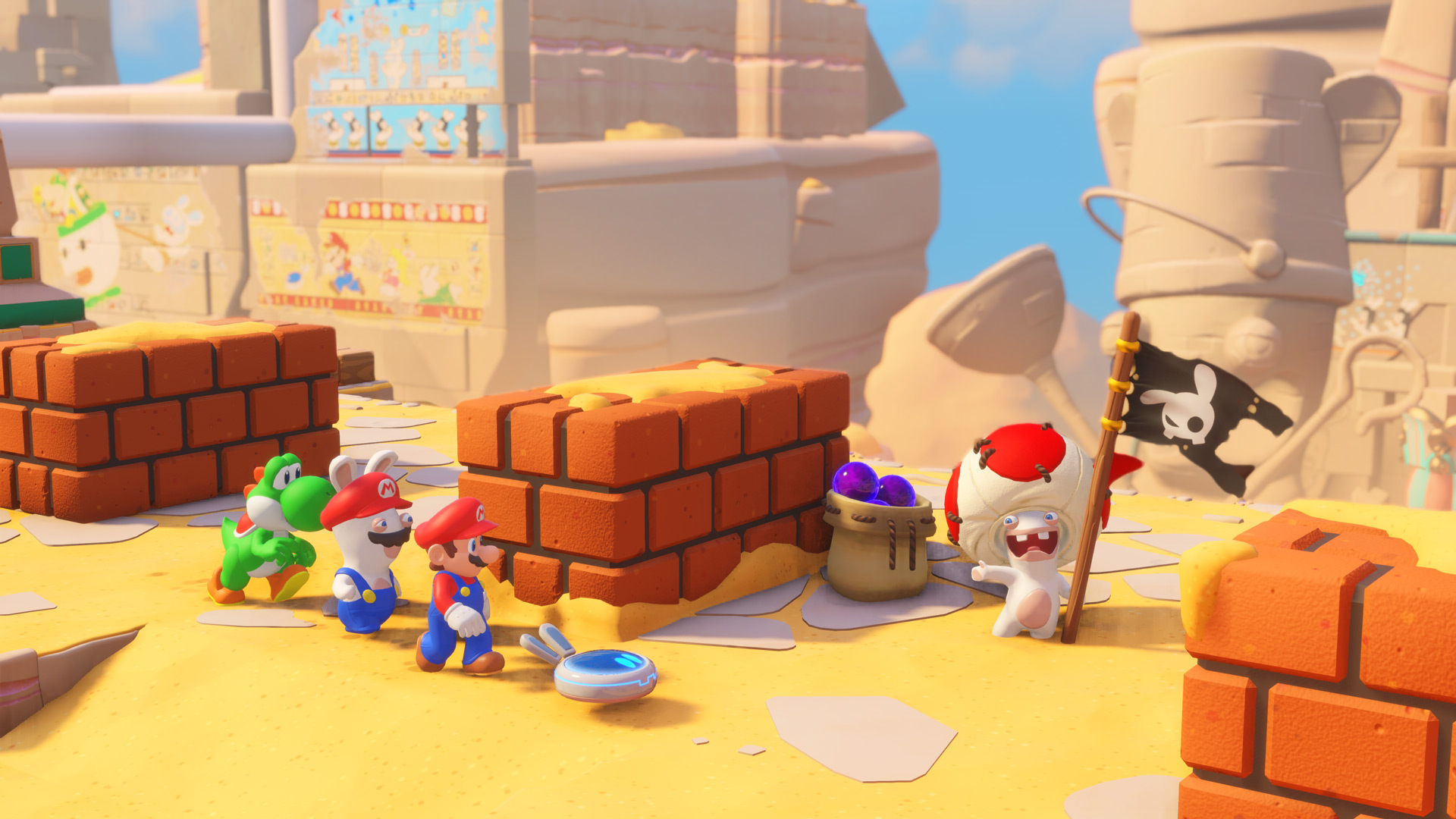 Exploring in Mario + Rabbids: Kingdom Battle