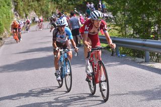Ilnur Zakarin and Domenico Pozzovivo at the Giro d'Italia