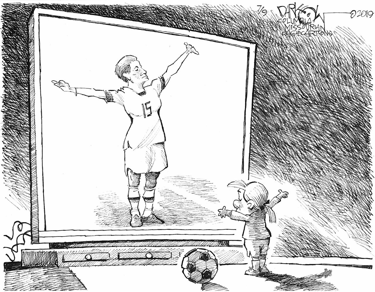 Editorial Cartoon U.S. Megan Rapinoe Role Model Womens National Team Win