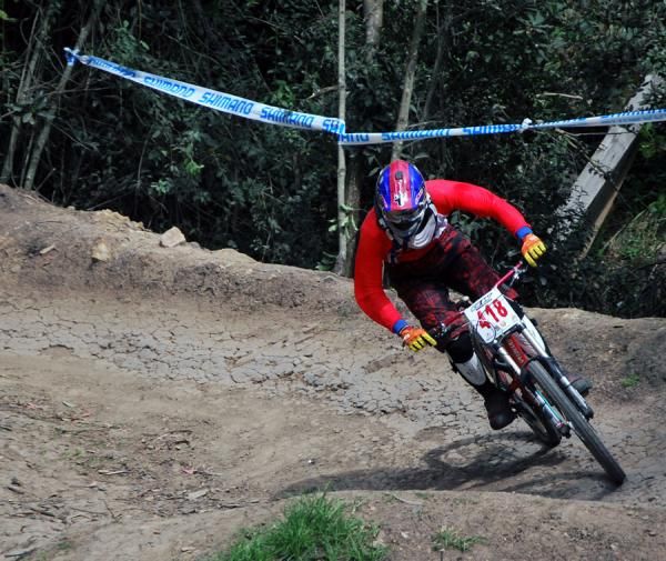 Chilean Gustavo Ortiz on the final run in.