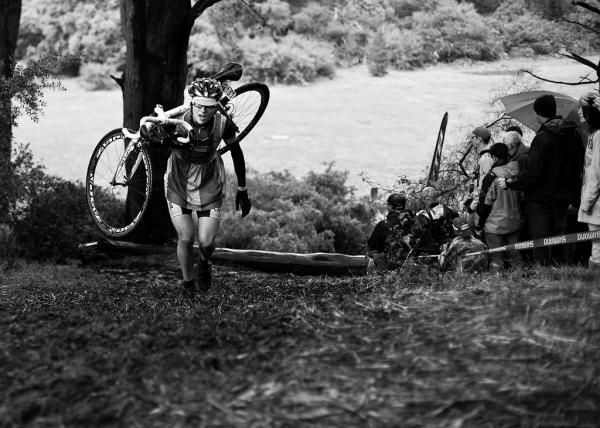 Julie Krasniak climbs the run-up