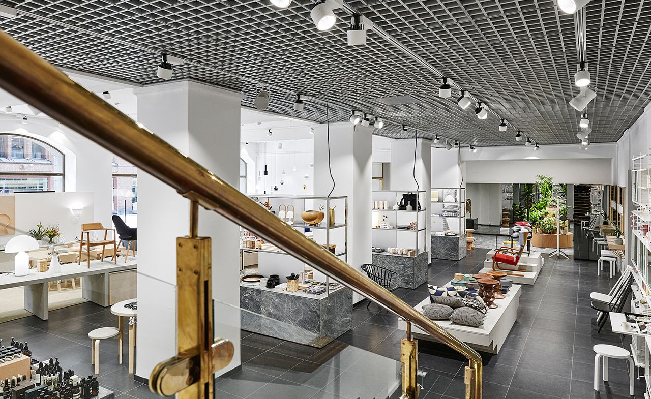 View of shop floor with various displays