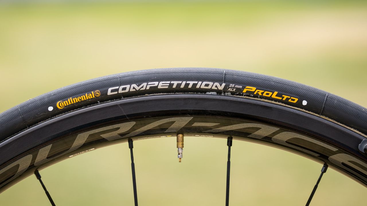 Continental provide Bernal and his Team Sky teammates with tubular tyres to pair with their Shimano wheels