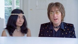 Yoko Ono and John Lennon in a scene from their 1972 film, Imagine