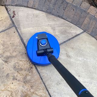 cleaning patio with the power patio cleaner for Nilfisk excellent 160-10 pressure washer