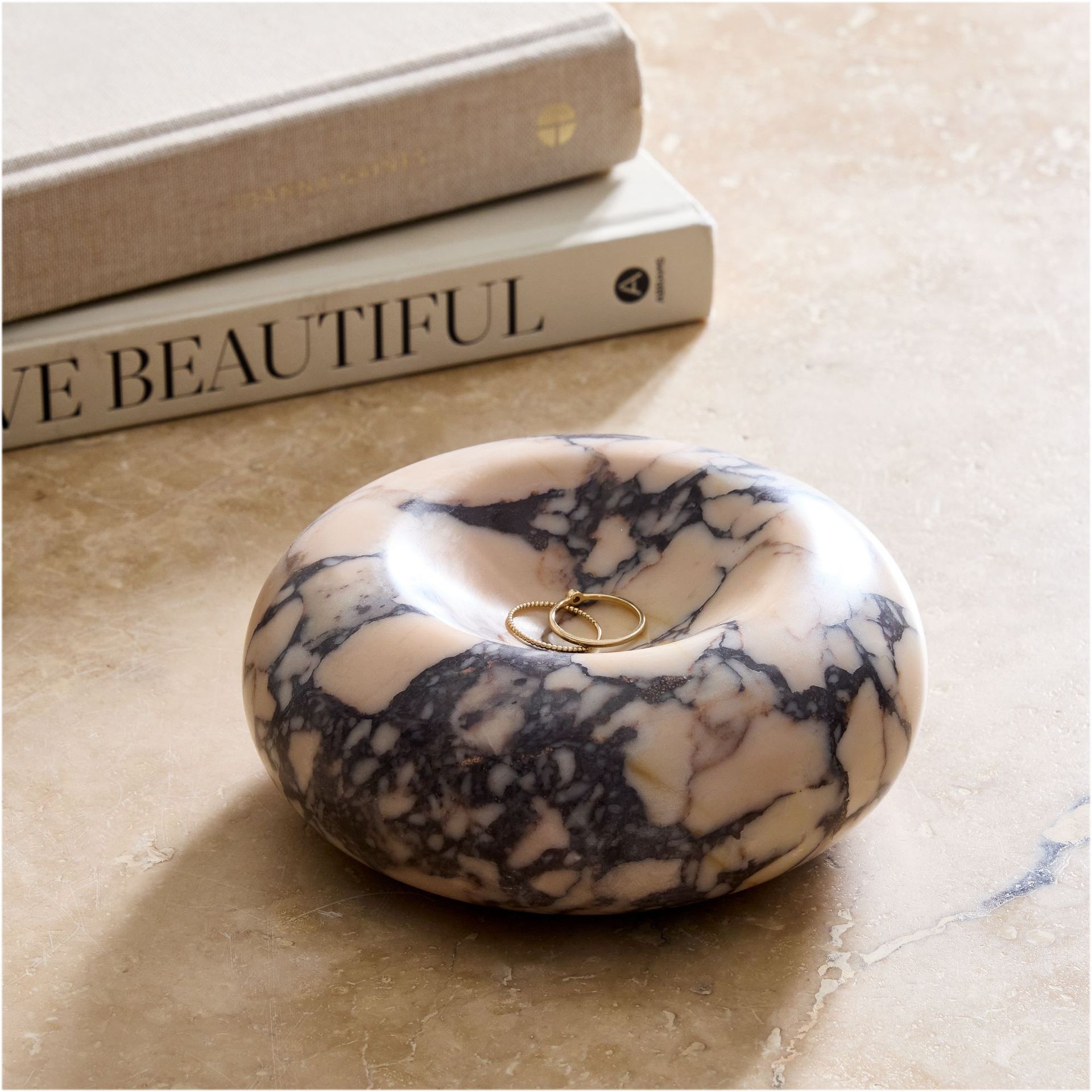 West Elm, Marble Donut Trinket Tray