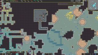 Dwarf Fortress's new desert graphics top-down view
