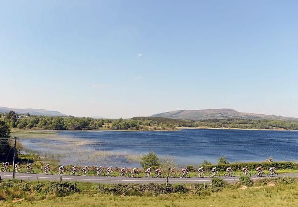Riders on the approach to Dowra during the seventh stage of the 2012 An Post R&aacute;s