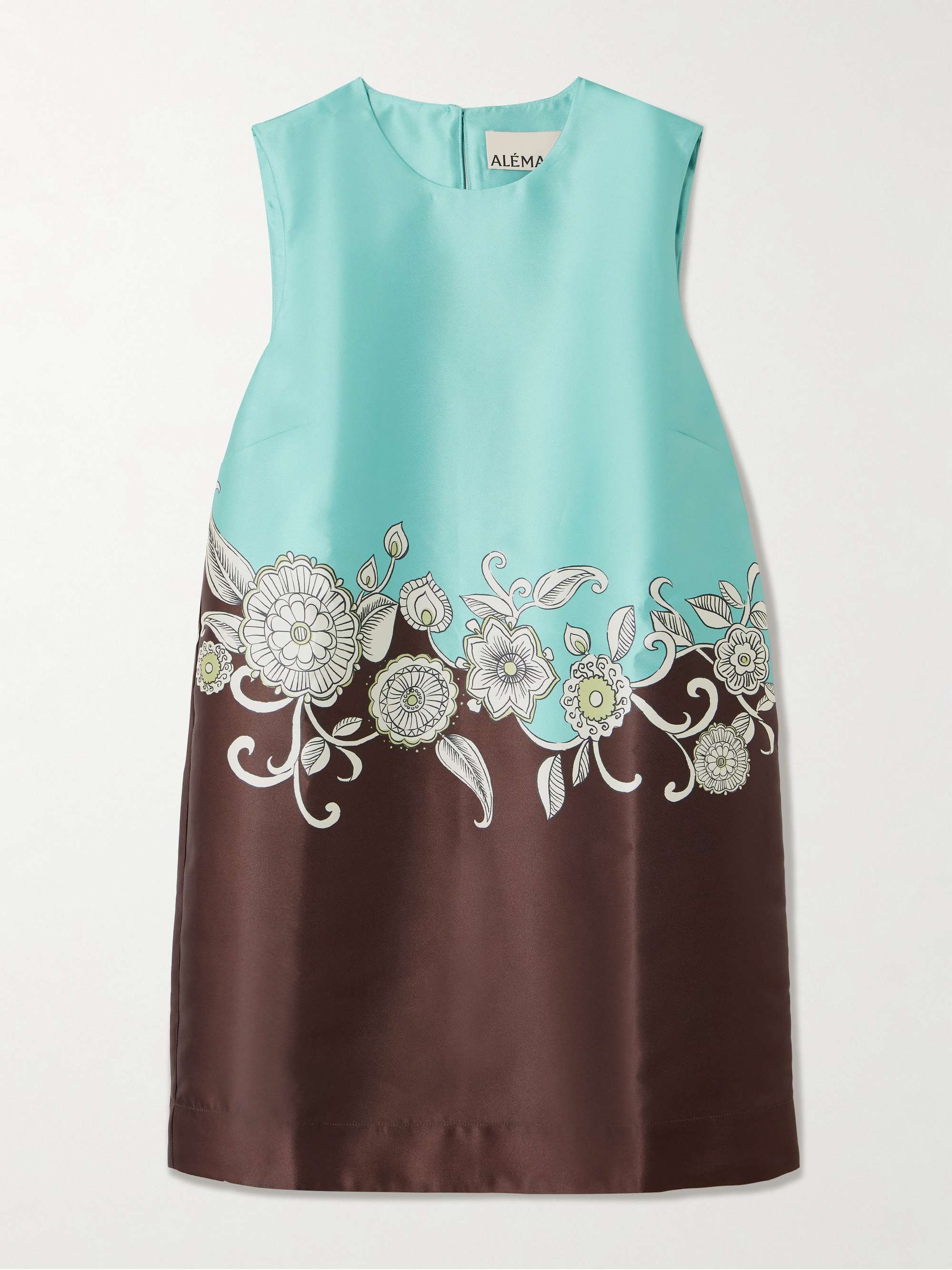 Gia Floral-Print Recycled Satin-Twill Mini Dress