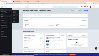 Screenshot of the Wix dashboard