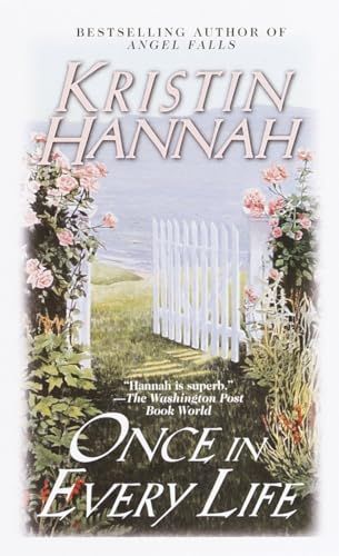 'Once in Every Life' book cover with a gate covered in rose vines opening to the ocean