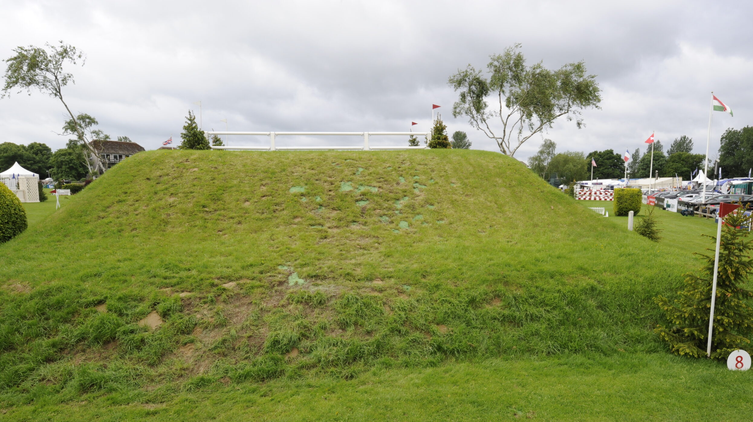 Hickstead Derby bank viewed from the bottom of the approach