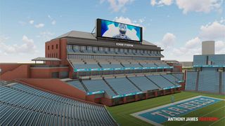 The new LED scoreboard at UNC Chapel Hill.