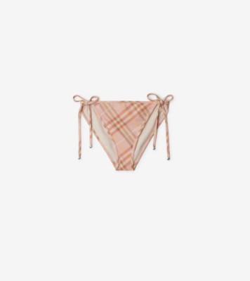 Check Bikini Briefs in Teacup - Women, Nylon | Burberry® Official
