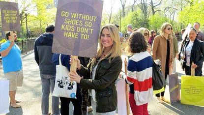 toms one day without shoes walk tompkins square park new york city april 10 2012