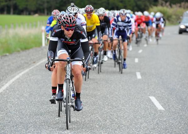 Jason Allen (Calder Stewart) leads the peloton