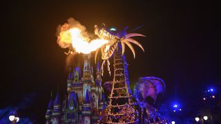 Maleficent Dragon parade float at Magic Kingdom