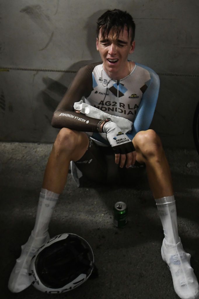 Romain Bardet dropped from second to third overall on stage 20 of the Tour de France