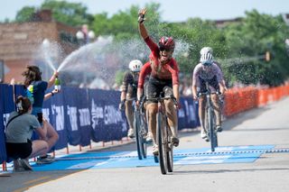 Unbound Gravel 200 women: Sofia Gomez Villafañe emerges from the mud to win gruelling 20th anniversary edition from five-way sprint