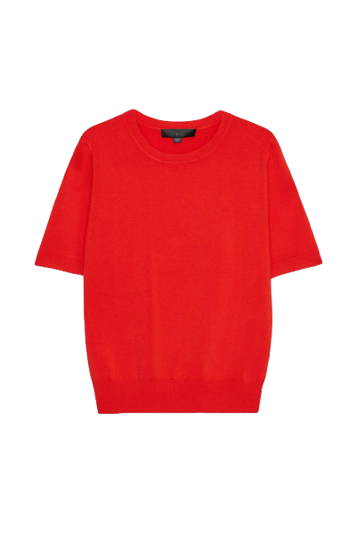 ZARA, Plain Knit Basic Short Sleeve Top