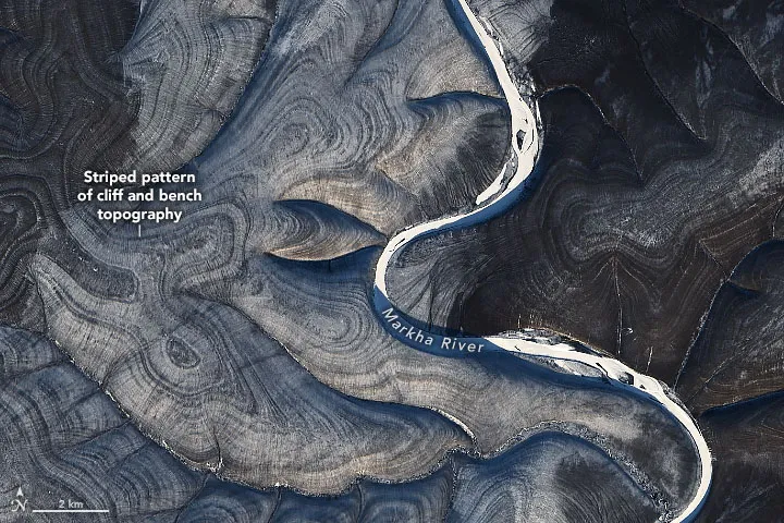 Misteriosas líneas en Rusia captadas por satélite y NASA está perpleja.