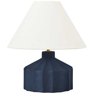 blue table lamp