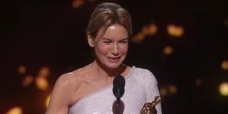 Renee Zellweger accepting her Academy Award
