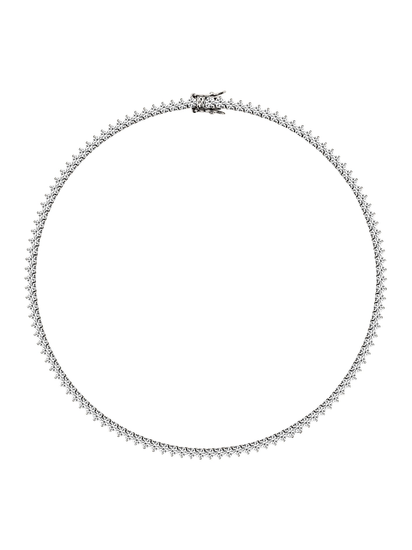 Bennington Rivi&amp;Egrave;re Necklace in Lab White Sapphire, Sterling Silver