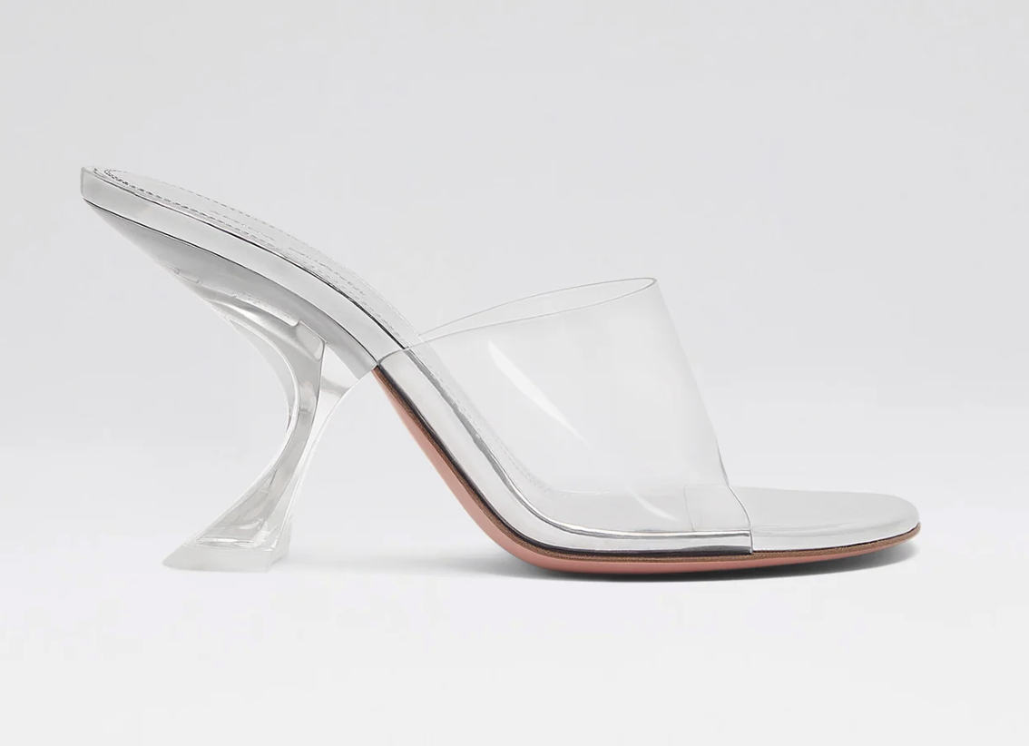 Amina Muaddi, Taylor Glass Slipper 90 Transparent Pvc