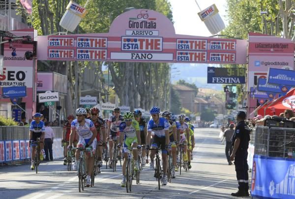 The finish of stage five at the 2012 Giro d'Italia