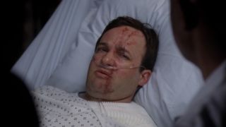 Danny Strong talking to the doctors on Grey's Anatomy