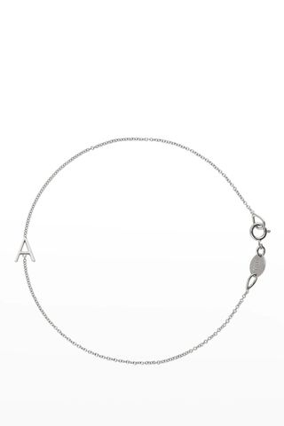 Maya Brenner Designs 14k White Gold Letter Bracelet