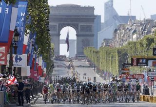 The Champs Elysees stage usually turns in front of the Arc de Triomphe and heads back, but in 2013 will go all the way around the traffic circle.