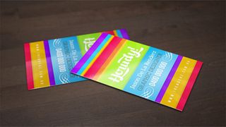 Free business card templates: Rainbow