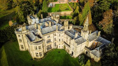 Aerial view of Pal&eacute; Hall