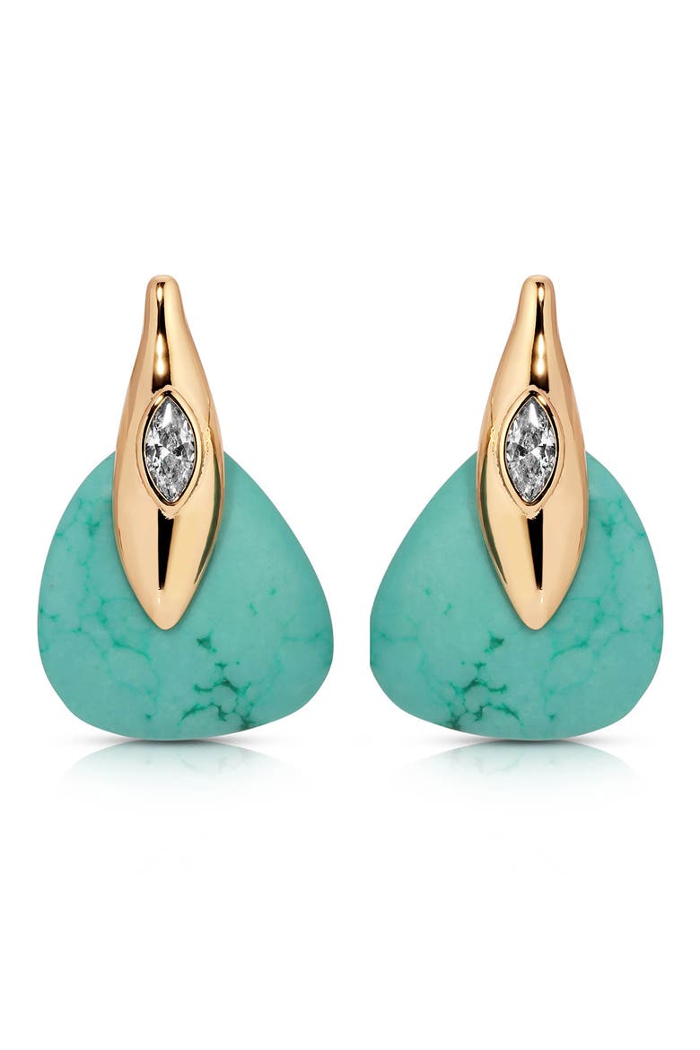 Turquoise &amp;amp; Crystal Earrings