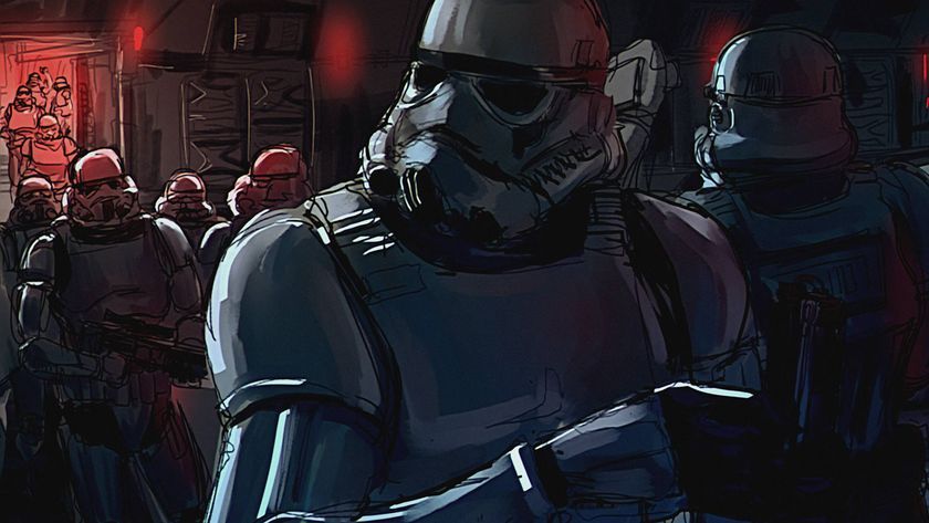 A stormtrooper in the Star Wars: Visions volume 3 episode Black