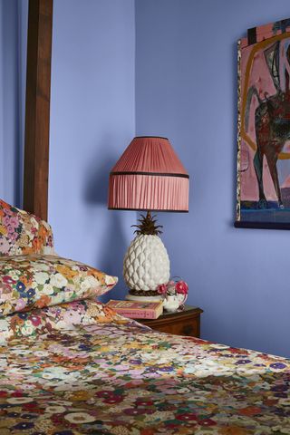 house of hackney paint collection covering a bedroom wall in lavender