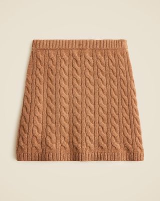 Collection Cashmere Cable-Knit Mini Skirt