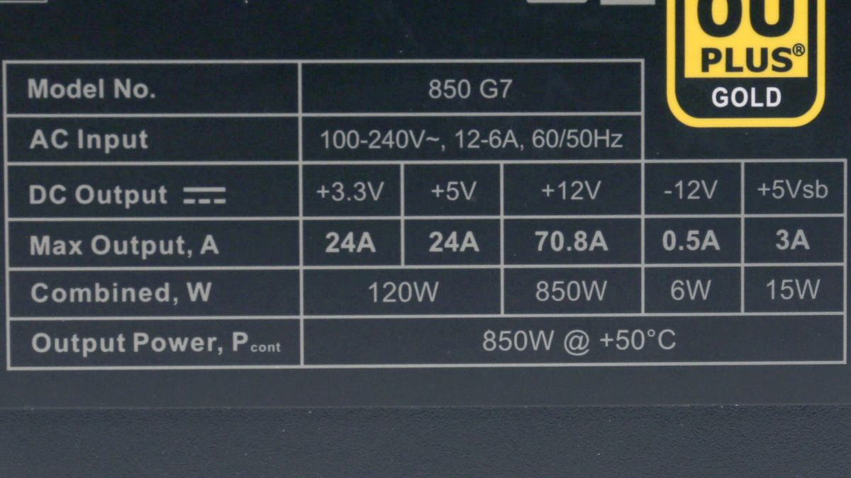 EVGA SuperNOVA 850 G7