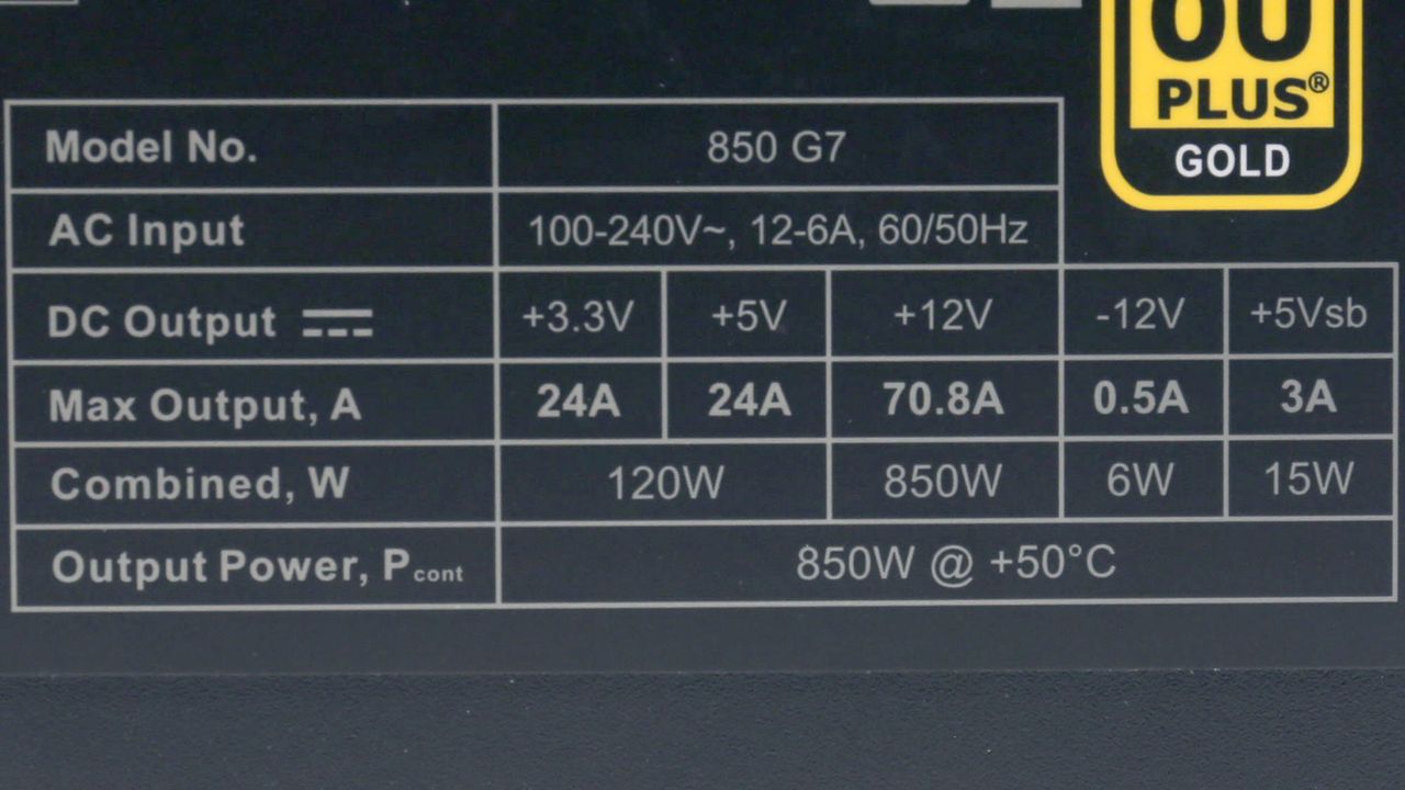 EVGA SuperNOVA 850 G7