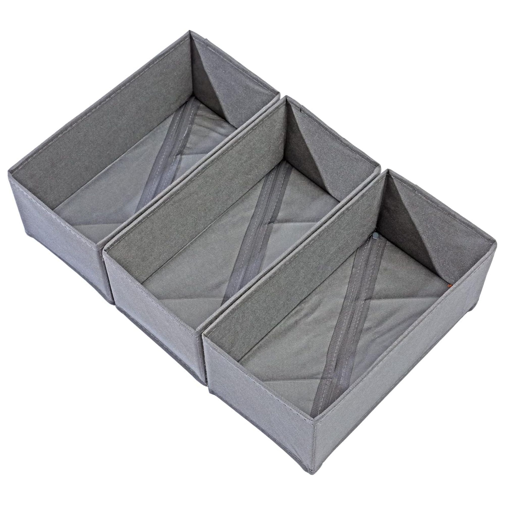 Grey closet organizers