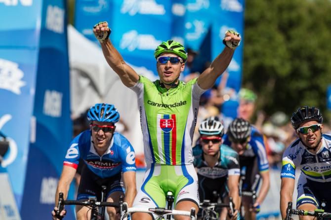 Peter Sagan (Cannondale) collects the Stage 3 victory at the 2013 Amgen Tour of California