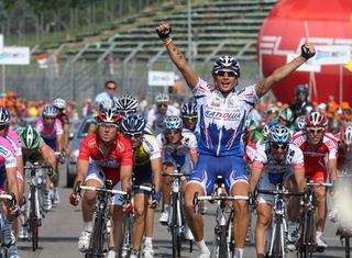 Filippo Pozzato (Katusha) wins the Italian championships in Imola