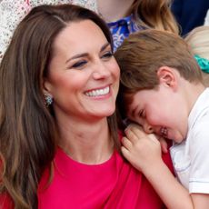 Kate Middleton and Prince Louis attend the Platinum Pageant for the Queen's Jubilee on The Mall on June 5, 2022.