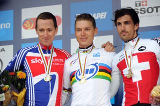 Wiggins, Martin, Cancellara, Elite men time trial, Road World Championships 2011